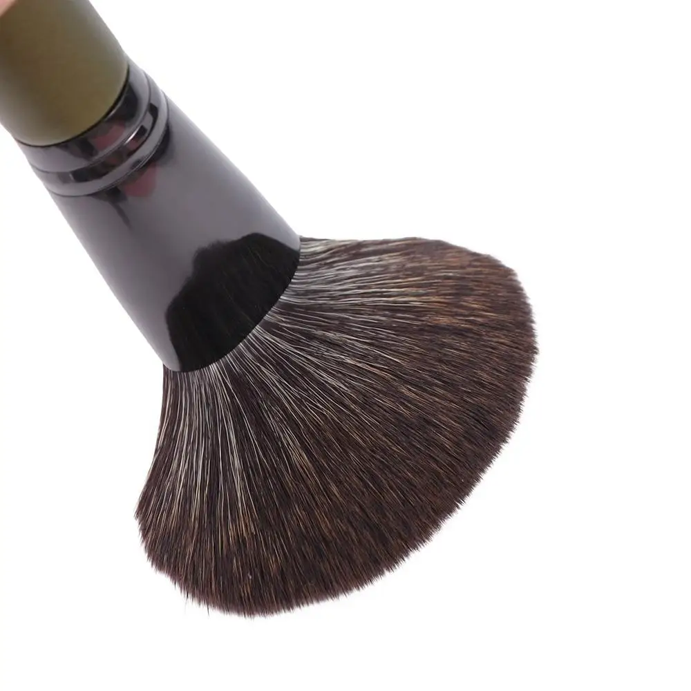 Juego de brochas de maquillaje esponjosas, fibra suave con bolsa de almacenamiento, Kit de brochas cosméticas para ojos, pelo de fibra, pelo de cabra, brocha para polvos sueltos