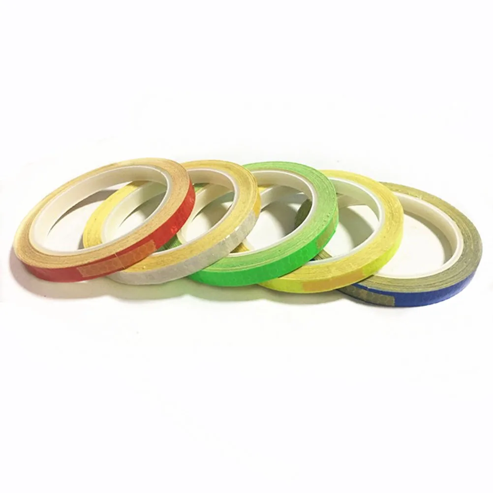 

8M Red Wheel Reflective Stickers Cycling Rim Fluorescent Decal Tape Decoration Guard Strap For Motorcycle