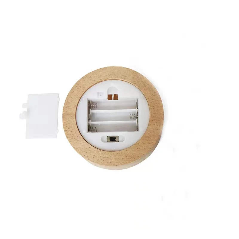 5mm Acrylic Led Base Wooden 3D Night Lights Display Stand with Led Lights USB AAA Batteries Powered for Plexiglass Arts Lamps