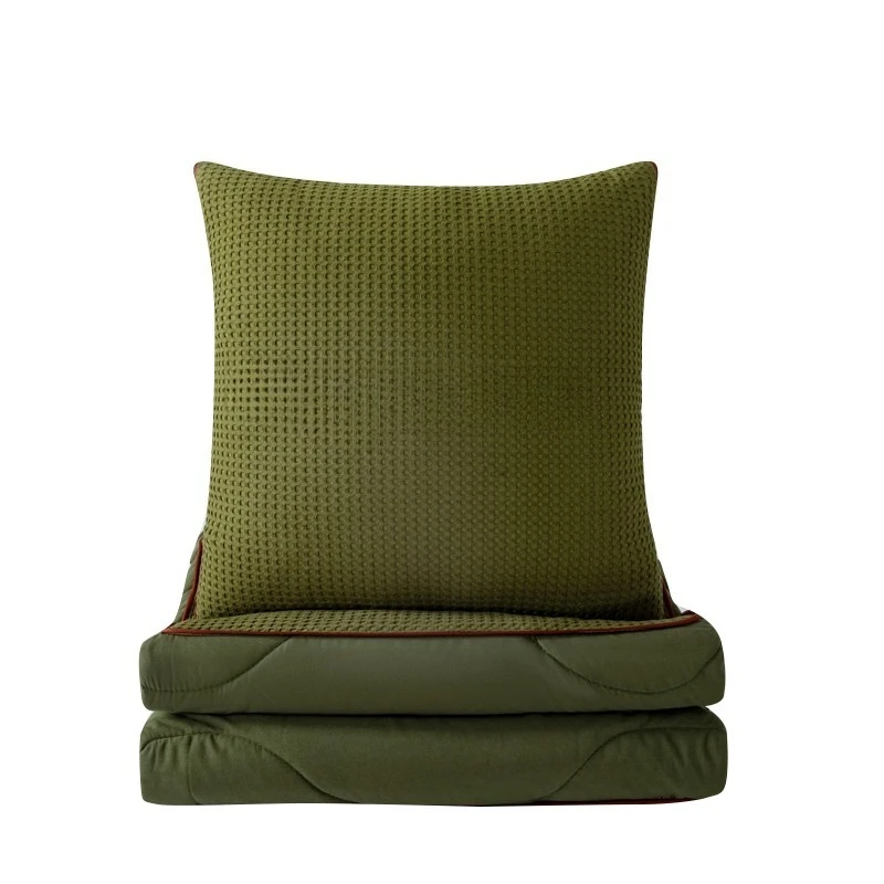 

Waffle, dual-use, pillow quilt, Nordic, simple, two-in-one