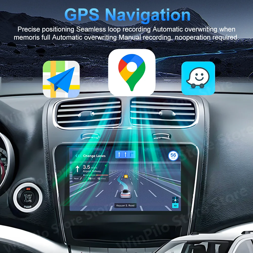 Android 16 Carpaly Navigation GPS For Dodge Journey JC 2011 -2020 Auto Multimedia Video Player Head Unit Car Accessories WIFI 4G view 5