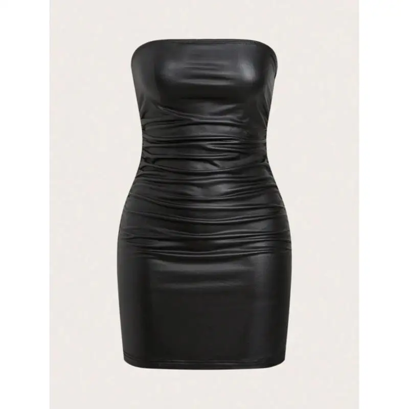 

Женская облегающая однотонная трубка из искусственной кожи Dr, Новое поступление, трансграничная длина Seven Sve, осенний сезон Dr