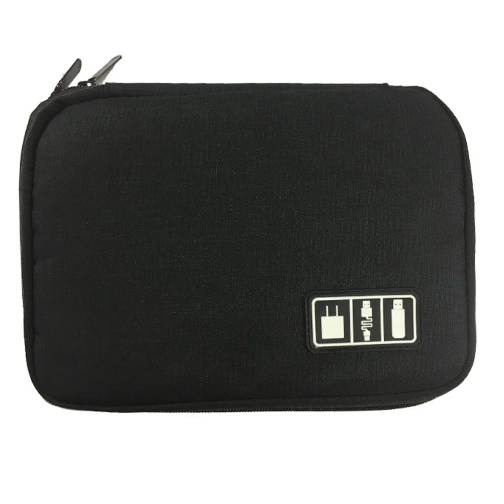 Premium 300D Waterproof Accessory Storage Pouch for Earphones Cables Data Cables Travel Sundries Organizer