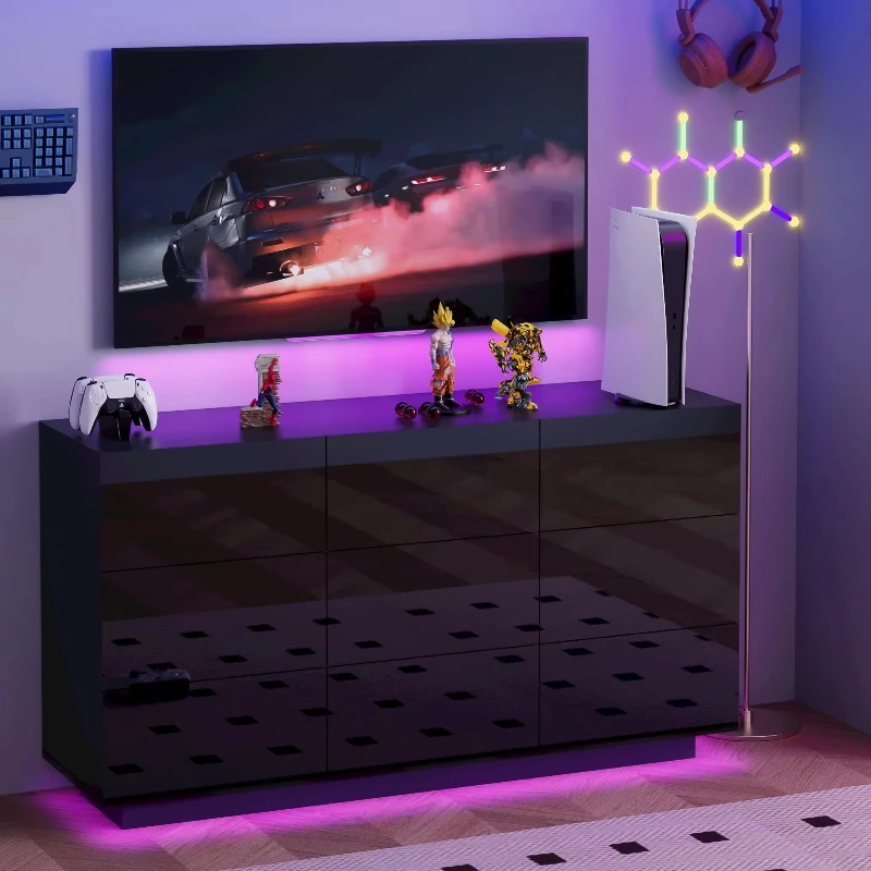 

9 Drawer Rattan Dresser Cabinet Drawer Cabinet Modern Rattan Bedroom Dresser