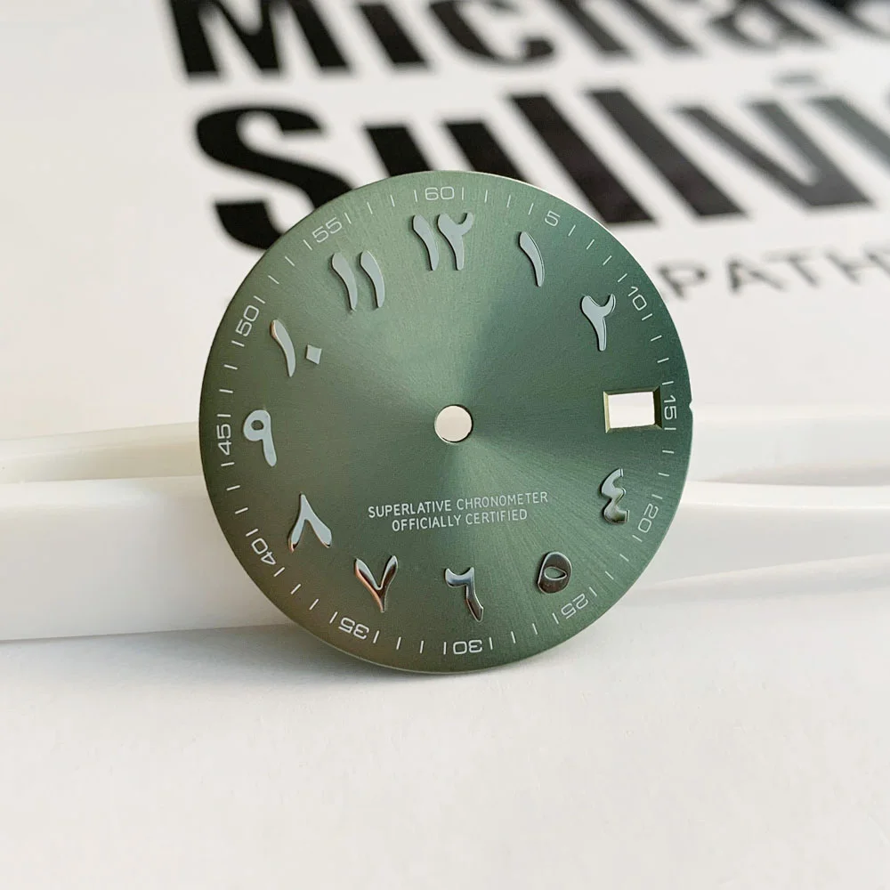 28.5mm non luminous dial NH35 Arabic logo number s logo watch dial NH35 movement improved watch accessories