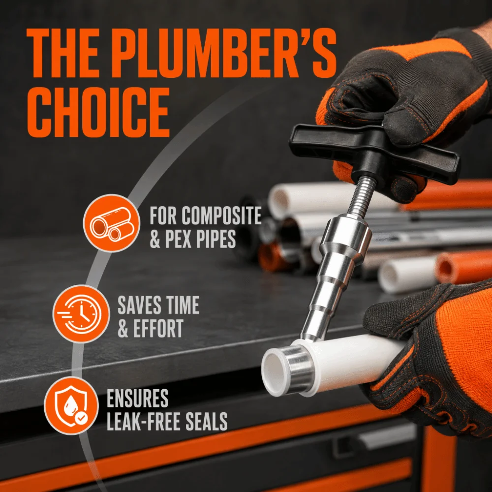 T Shape Handle Manual Pipe Expander Non-slip Handle Five Gear Tube Enlarged Tool Comfortable Grip Manual Operation