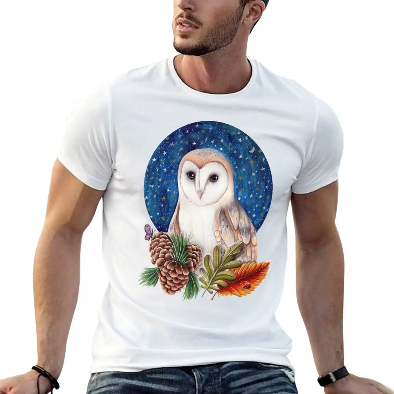 

Beautiful Barn Owl T-Shirt anime t shirts for man t shirts for man graphic vintage T-Shirt