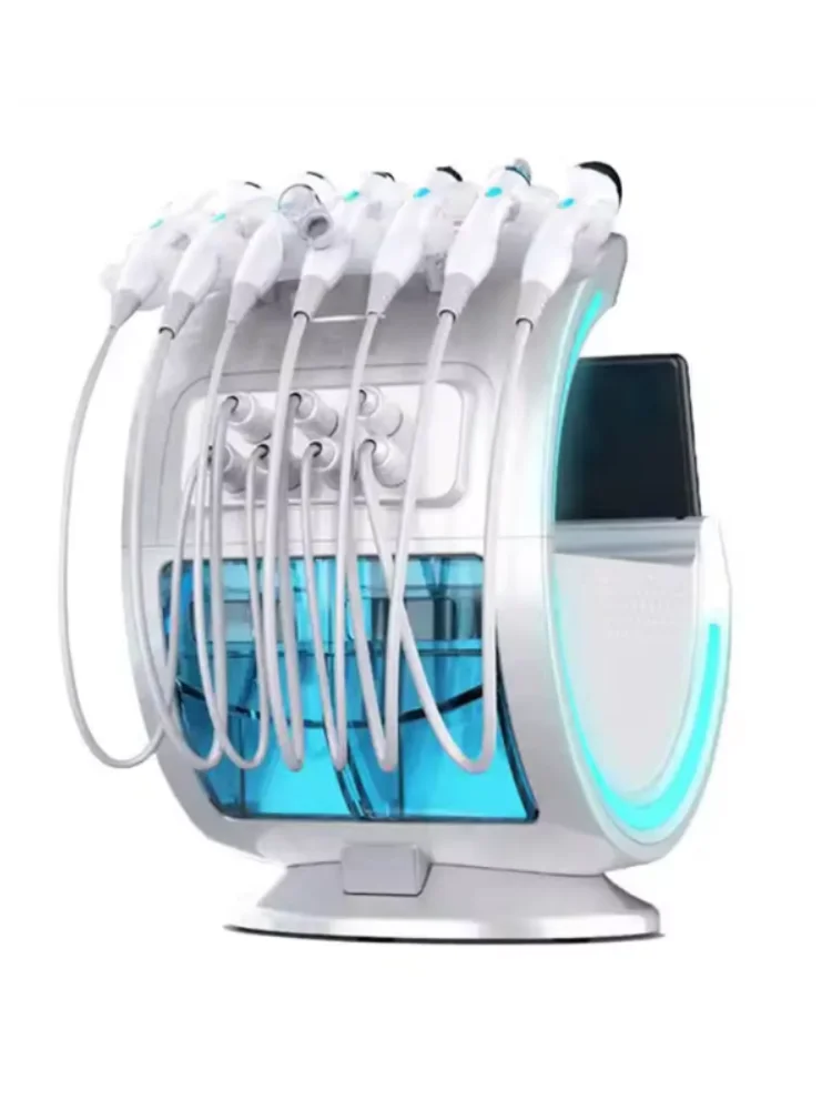 Máquina de cuidado facial multifunción 7 en 1: exfoliación de chorro de burbujas de oxígeno y agua, antienvejecimiento y análisis de la piel |   Dispositivo de belleza todo en uno
