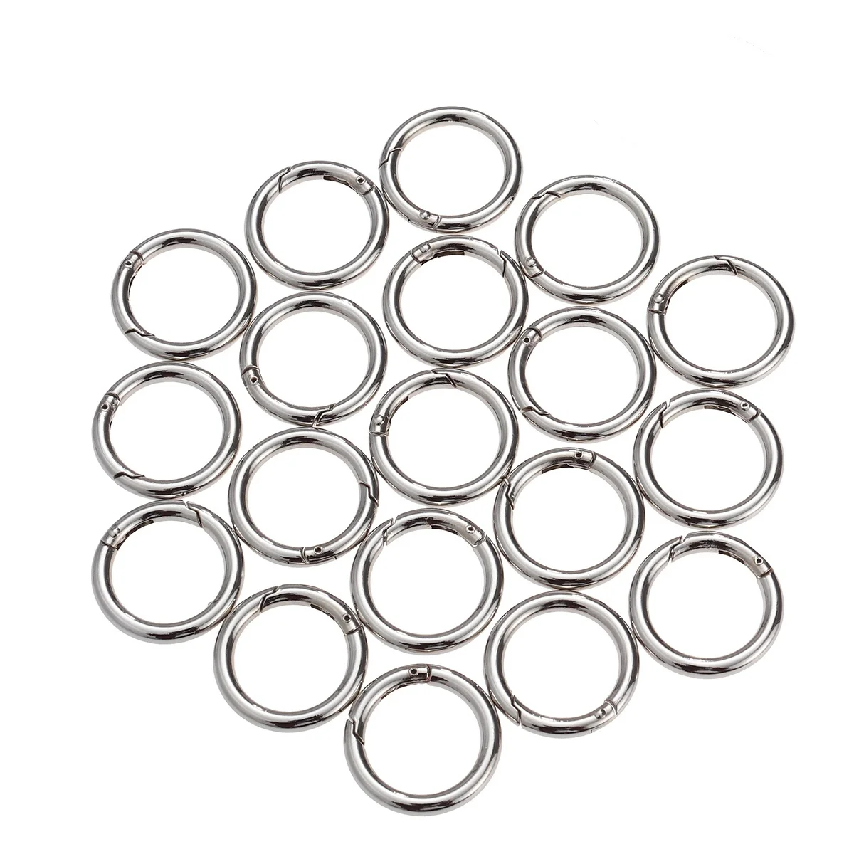 

20 pcs Jump Rings Keychain Connectors Zinc Alloy Open Split Rings 4.0X28Mm Silver Plated Jewelry Making Findings For Diy Craft