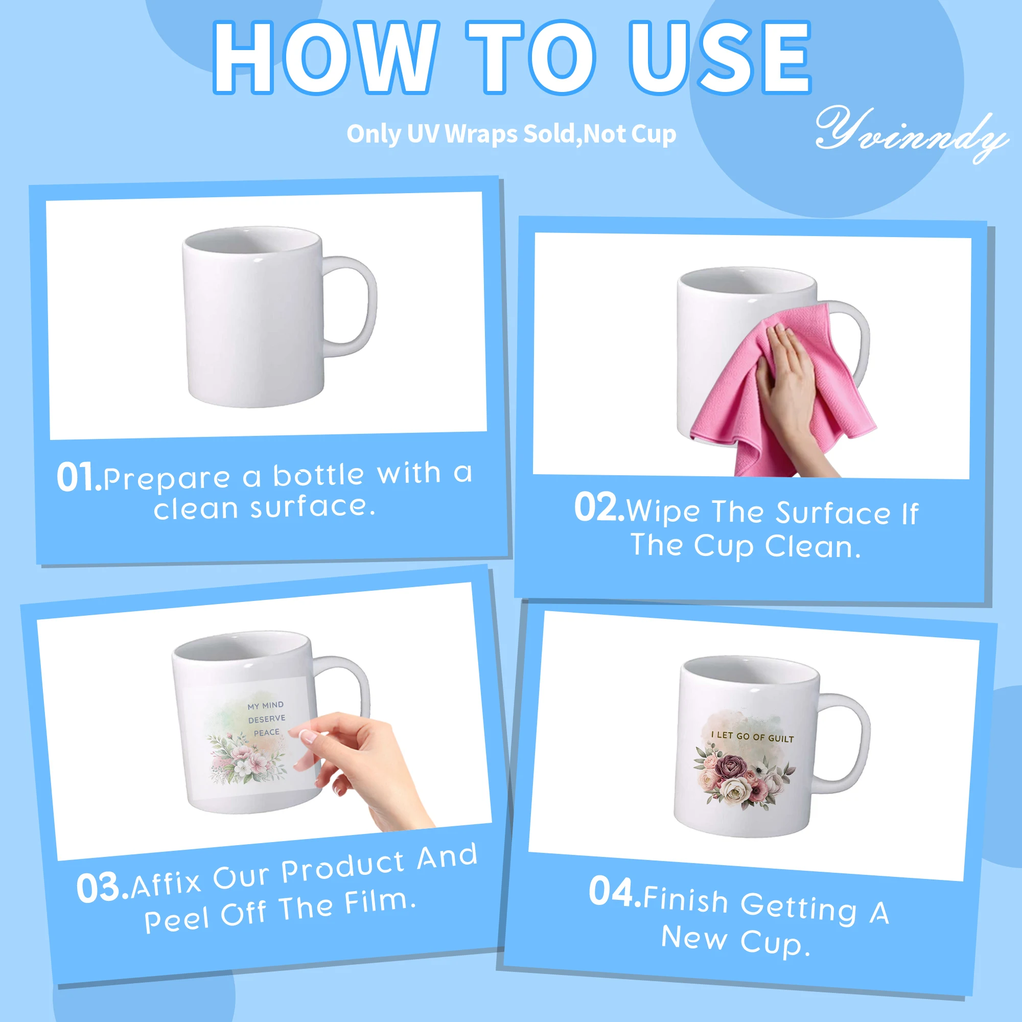 105-teiliges Set SelfLove Digital UV DTF Transfer-Aufkleber DIY Bastelsets mit Kristalletiketten für 16oz Glasbehälter – Detail 6