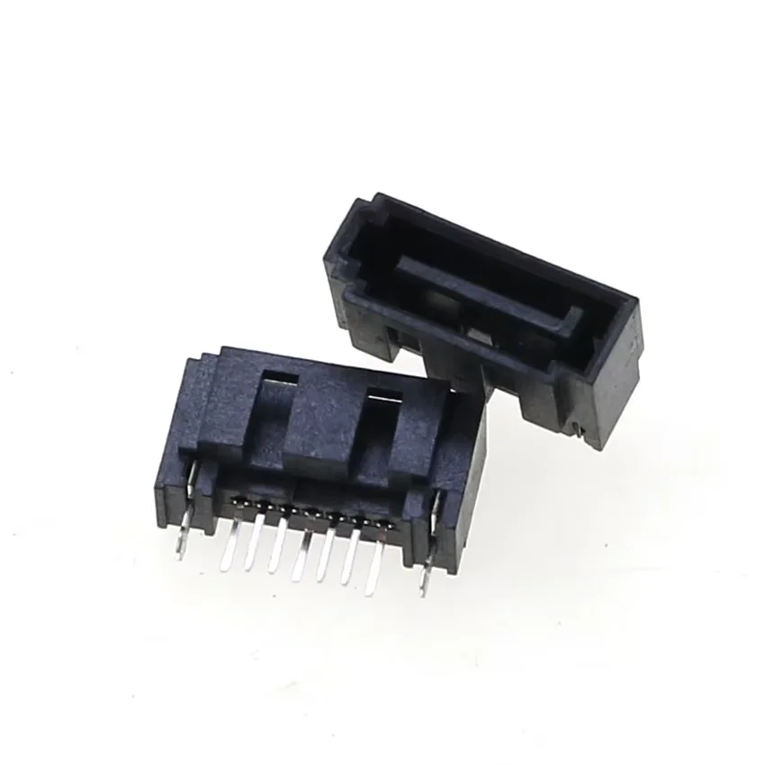 10Pcs SATA 7Pin Männlich Weiblich Typ A Nadel 7P Zweireihige Dislokation 90/180 Grad Stecker Festplatte interface Buchse SATA PCB – Detail 4