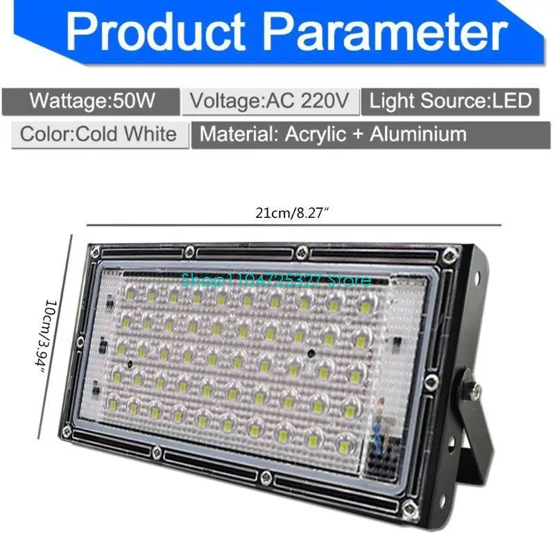 D8KF 50W LED Flood Light LED Street Lamp 220V Waterproof IP65 Lighting IP65 LED Spotlamp Plastic Material