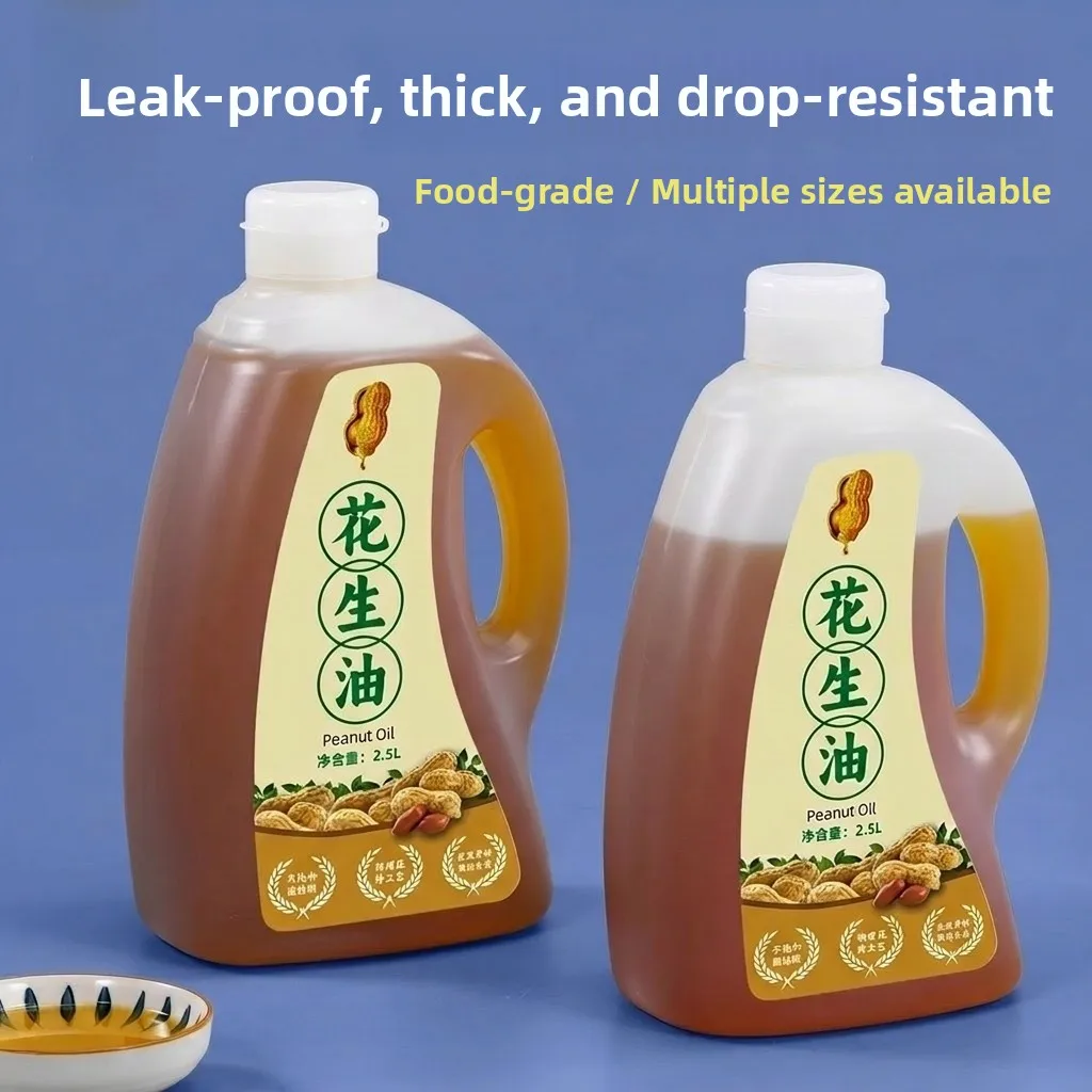 Botella de Plástico para Aceite, Uso Doméstico y en Cocina, 5L, para Aceite de Canola, Cacahuete, Nuez, Sésamo, Té, Utensilio de Cocina