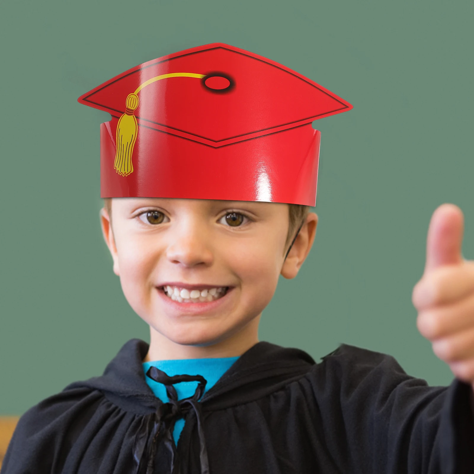 

12pcs Graduation Hat Kids Cap Mini Paper Party Hats Craft Creativity Design Lightweight DIY Art Material Graduates Decor