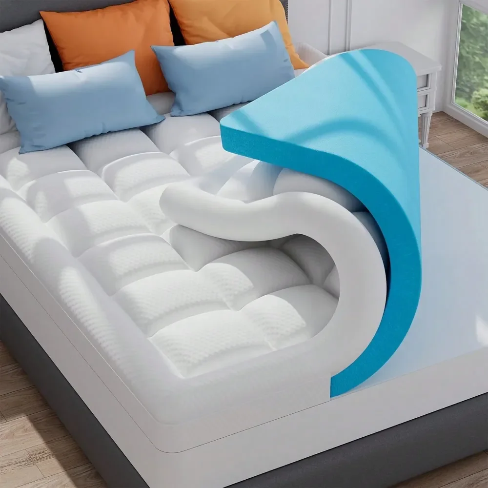 

Layer 3 Inch Memory Foam Mattress Topper Full, 2 Inch Cooling Gel Memory Foam Plus 1 Inch Down Alternative Pillowtop Mattress Pa