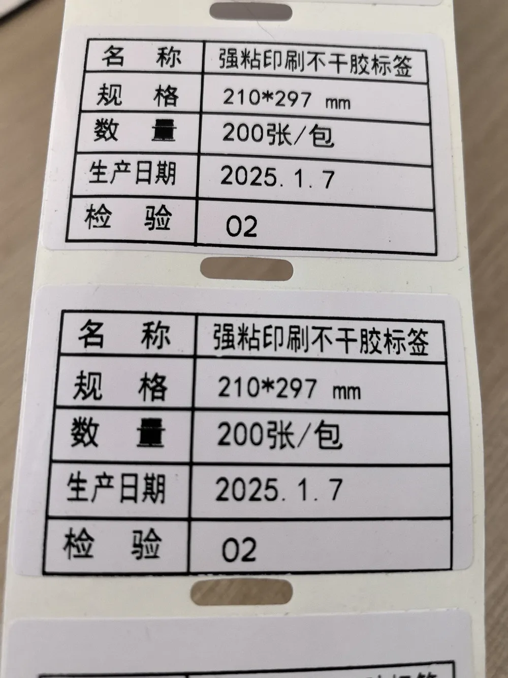 20 rollos de etiquetas autoadhesivas de PVC blanco 60*38/1000 pegatina de PVC