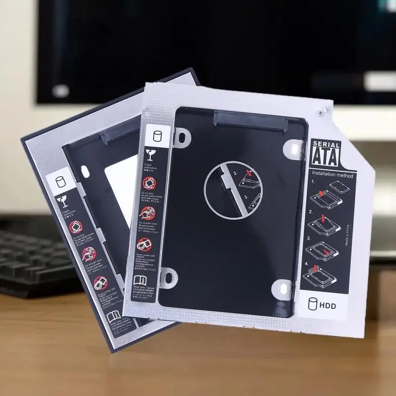 Universele CD DVD naar HDD-behuizing 2,5-inch SSD met Optibay, 9,5/12,7 mm 2e HDD Caddy SATA 3.0 CD-ROM