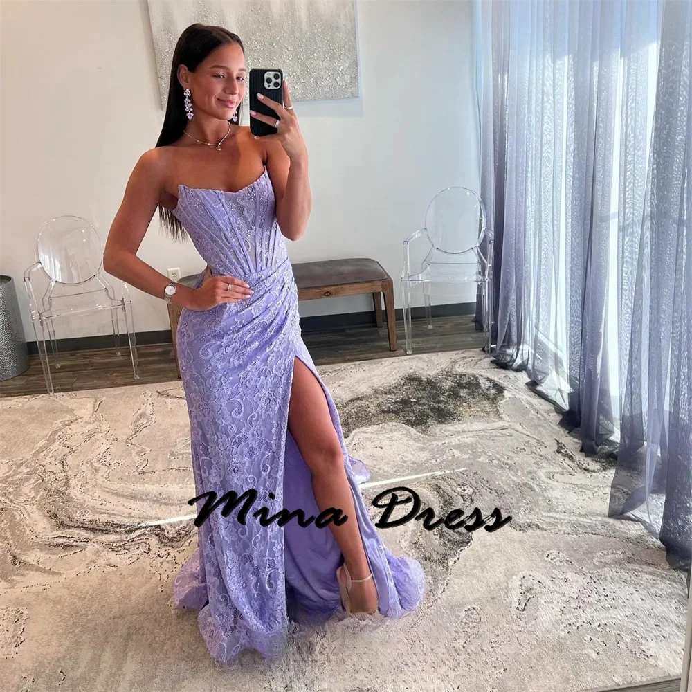 

Mina Customized Backless Elegant Party Dresses Woman Sleeveless Strapless Luxury Dresses Women 2024 Wedding Dress Ball Gowns