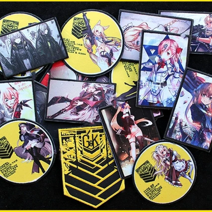

Girls Frontline Patches for Clothing Embroidery Anime Patch Gun Girl Tactical Badges on Backpack Military Hook Loop Armband