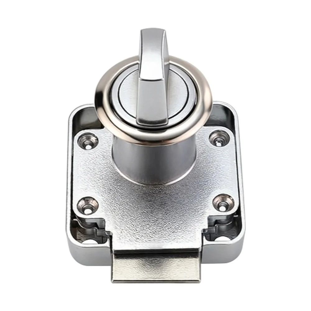 Zinc Alloy Cabinet Lock Keyless Hand Twist Operation Self Locking 19mm 22mm for Drawers Shelves Storage Units Black