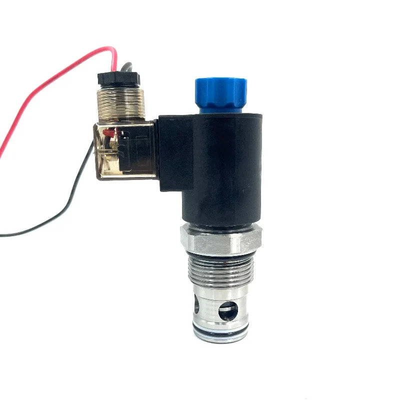 24V 16mm Coil Hydraulic Cartridge Valve Solenoid Valve SV16-22  2-Position 2-Way Poppet Type Normally Closed Free Reverse Flow