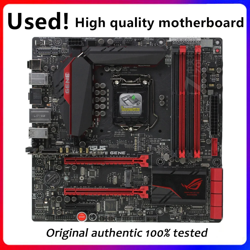 For Asus MAXIMUS VII GENE Desktop Motherboard Z97 LGA 1150 For Core i7 i5 i3  SATA3 USB3.0  Original Used Mainboard