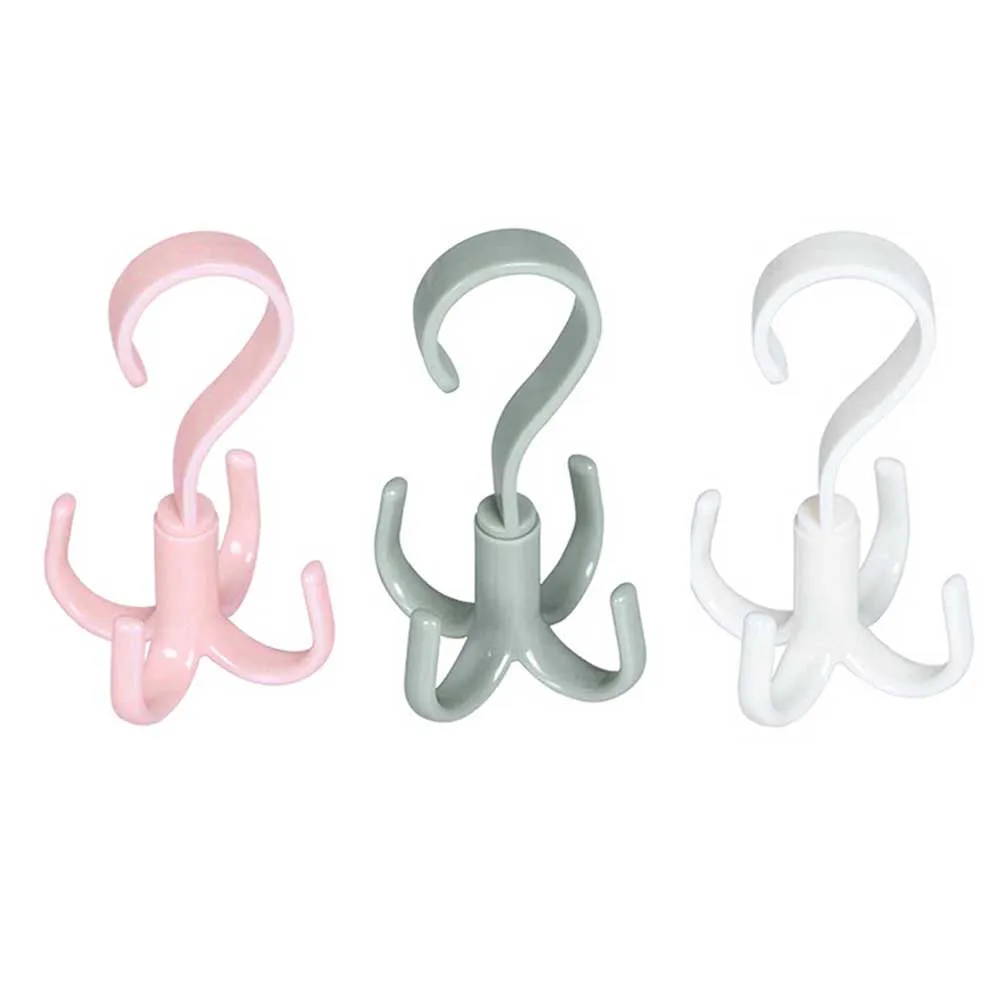 Clothing Hat Rack S-shaped Rotatable Hook Wardrobe Multifunctional Creative Hook Storage Artifact Hanging Rack Home Organizer