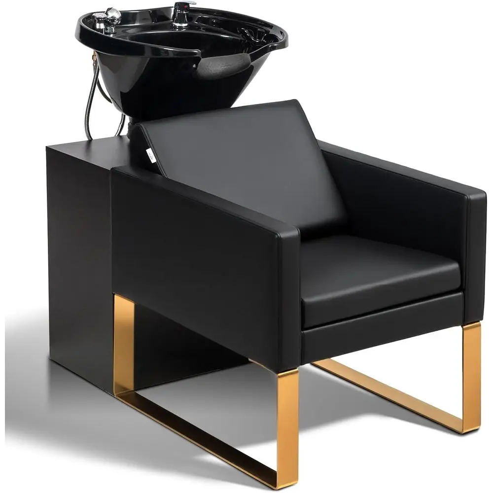 

Сертифицированные парикмахерские кресла из нержавеющей стали для салонов, станций для мытья волос, моек для головы, черные и золотые