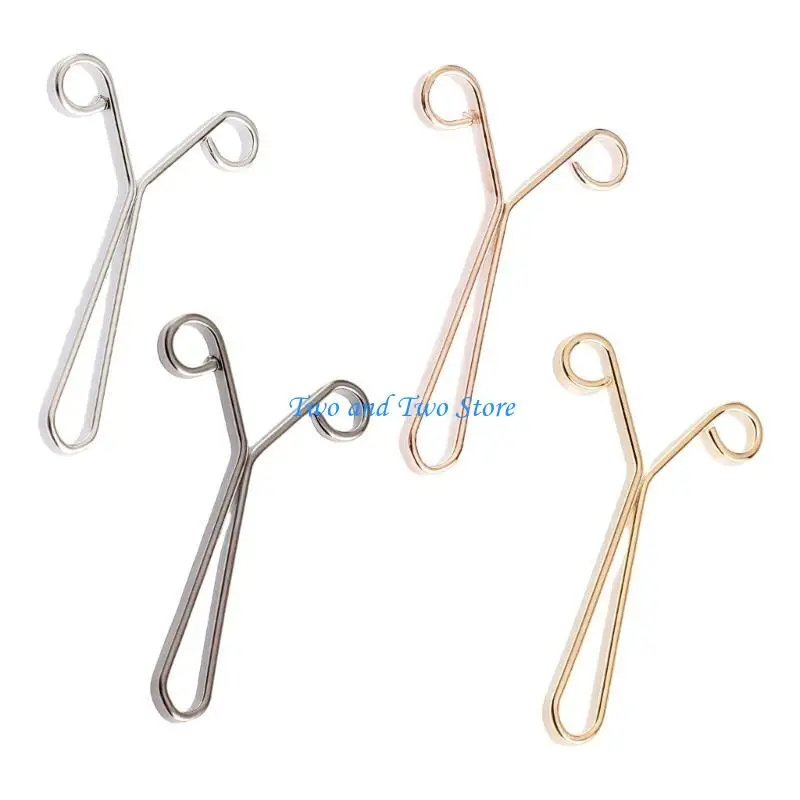 HX6F Versatile Cuff Clips Rolled Design Secure Grip Aluminum Alloy Jewelry Tools Multiple Options