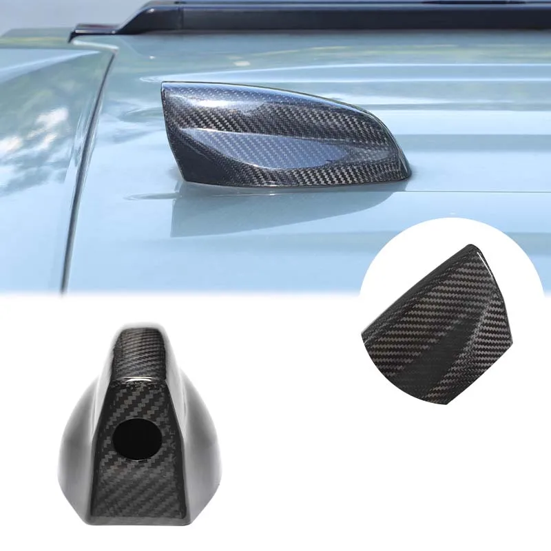 

For Land Rover Defender 90 110 130 2020+ Real Carbon Fiber Car Shark Fin Antenna Cover Decoration Sticker Car Accessories
