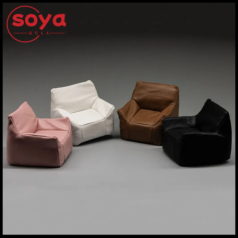 

Масштабная модель кожаного дивана (1/12) для одного человека, аксессуар для сцены, подходит для 6-дюймовых фигурок солдат и кукол (мужских и женских)