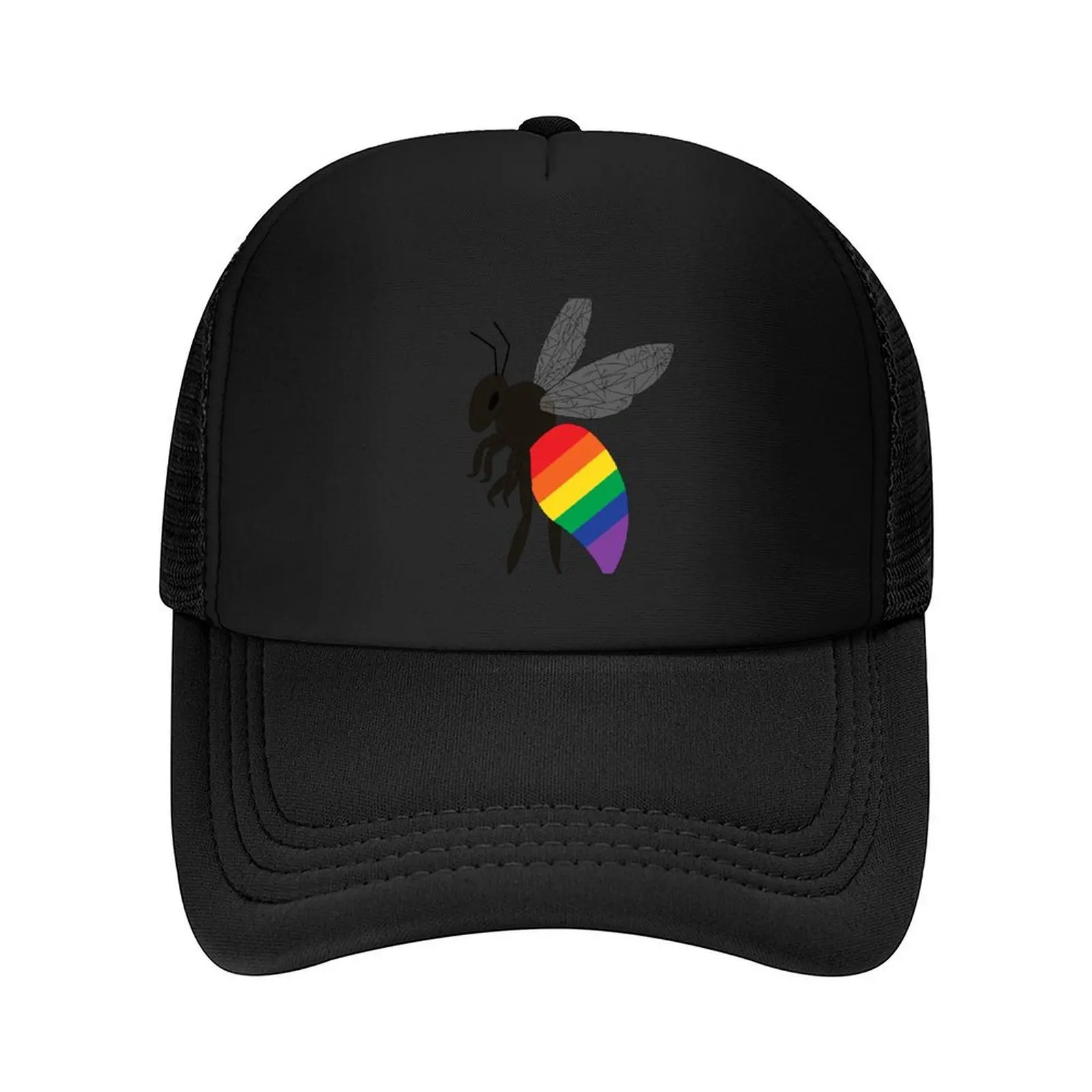 

pride bee LGBTQ+ flag Baseball Cap summer hat Hat men Kids Hat black Male Women's