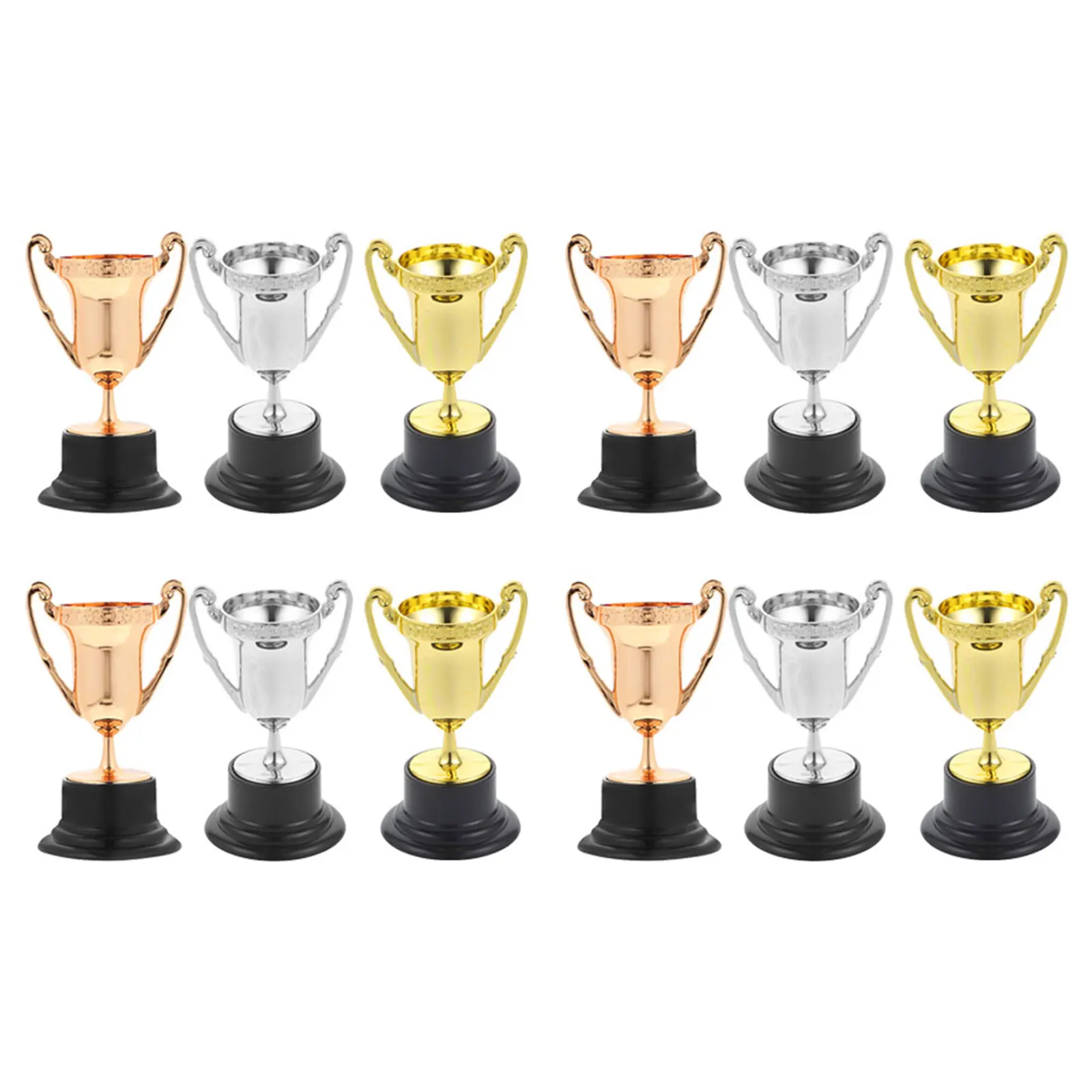 

15Pcs Mini Award Trophy Cute Design Small Trophy for Children Stable Plastic Build Ideal for Kindergarten Games Birthday Parties