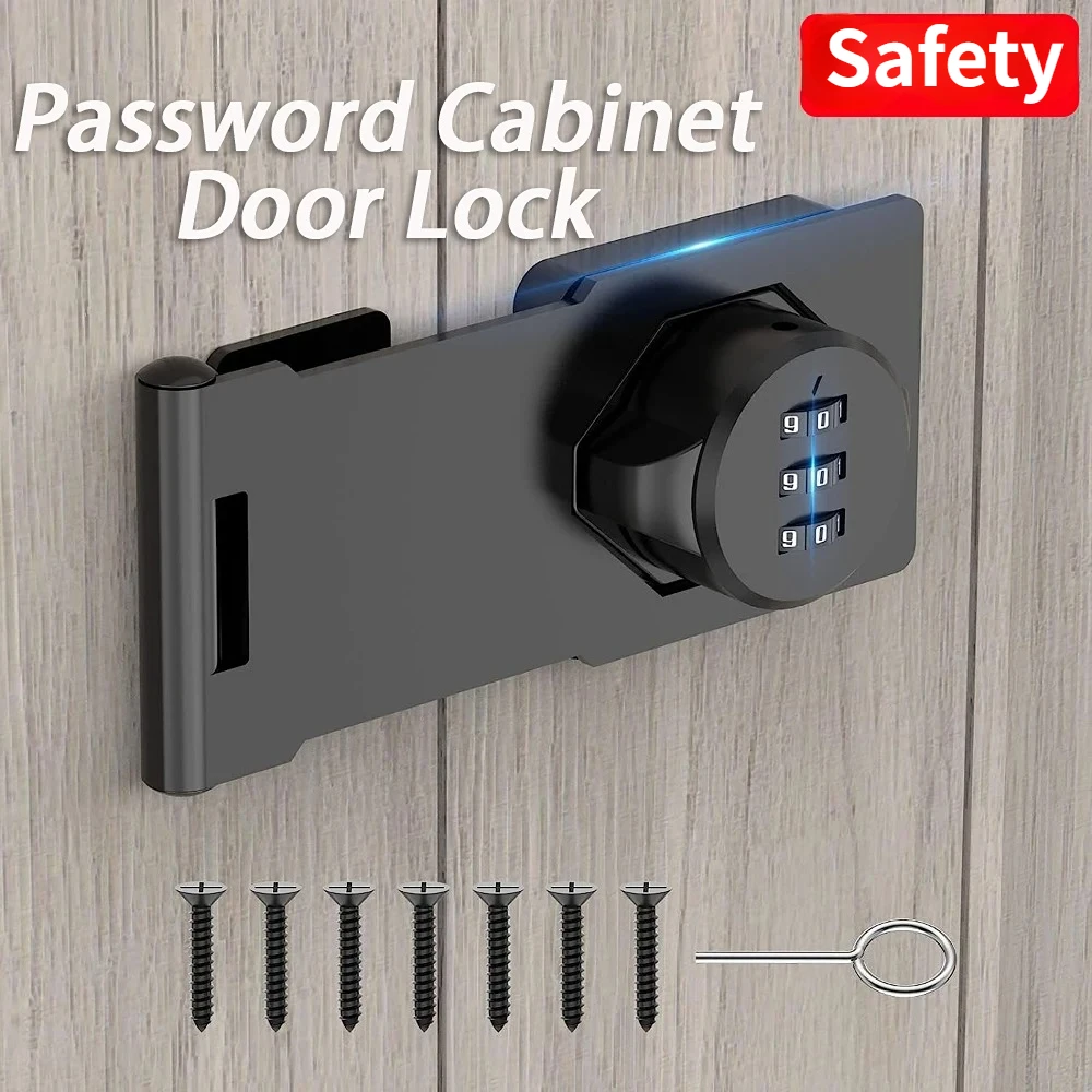 3 Digit Household Security Cabinet Password Locks Keyless Drawer Combination Coded Door Cabinet Home Hardware Zinc Alloy