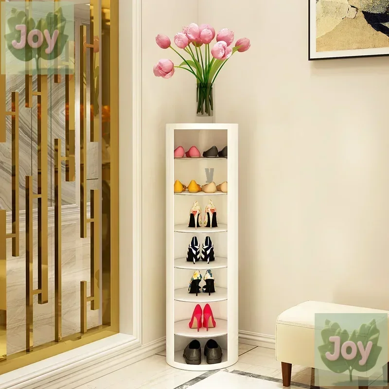 

Home Entrance Rotating Shoe Cabinet Multi-layer Boot Shoe Storage Rack Space-saving Simple Narrow Cylinder Entry Door Shoe Shelf