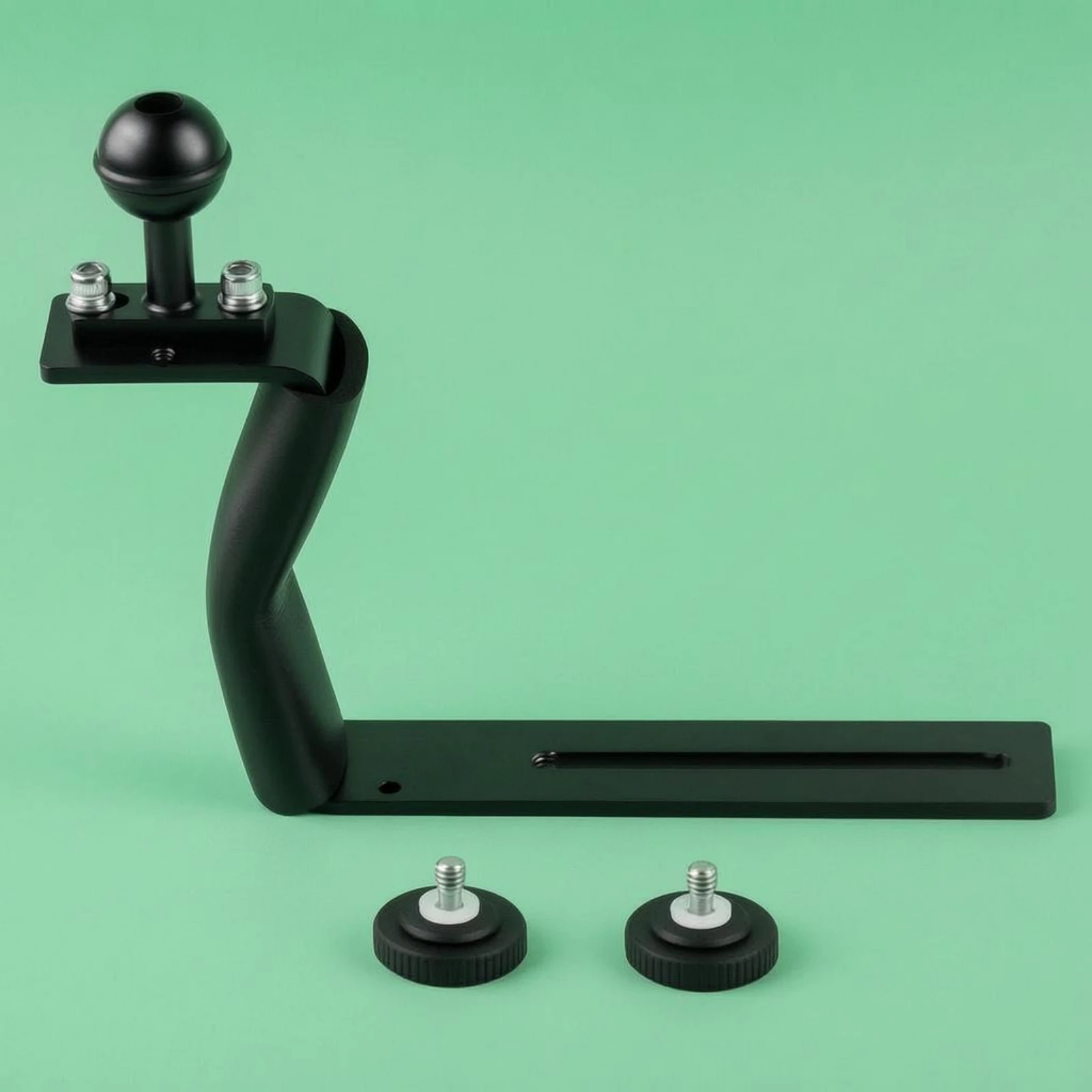 Picture 5: Underwater Camera Tray Bracket Aluminum Alloy Z-Shaped Camera Grip Bracket Underwater Tray Handle Knurled Knobs 1/4-Inch Thread