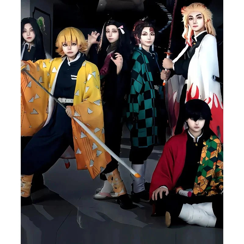 أزياء هاني 2025 شيطان القاتل التأثيرية انمي ياباني كارتون Nezuko Shinobu Mitsuri Tsuyuri Kanao كيمونو عباءة موحدة إعلان ☆ ★ ww