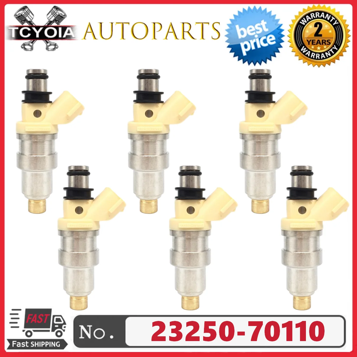 

6pcs Fuel Injectors 23250-70110 23209-70110 For TOYOTA CROWN 1995-2001 JZS155 GS151 1GFE
