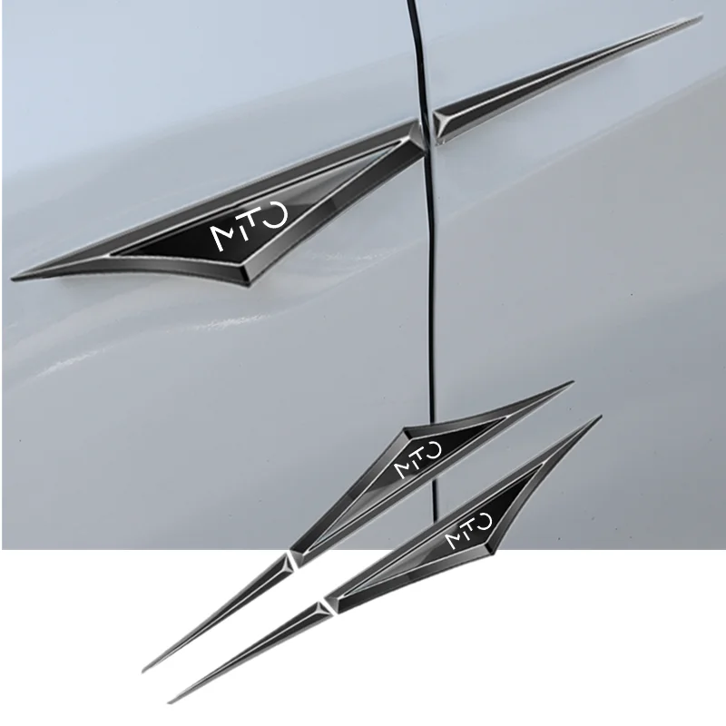 

2pcs Car Chrome Modified Car Body Side Doors Blade Car Stickers for 408 508 5008 3008 4008 406 407 GT Accessories