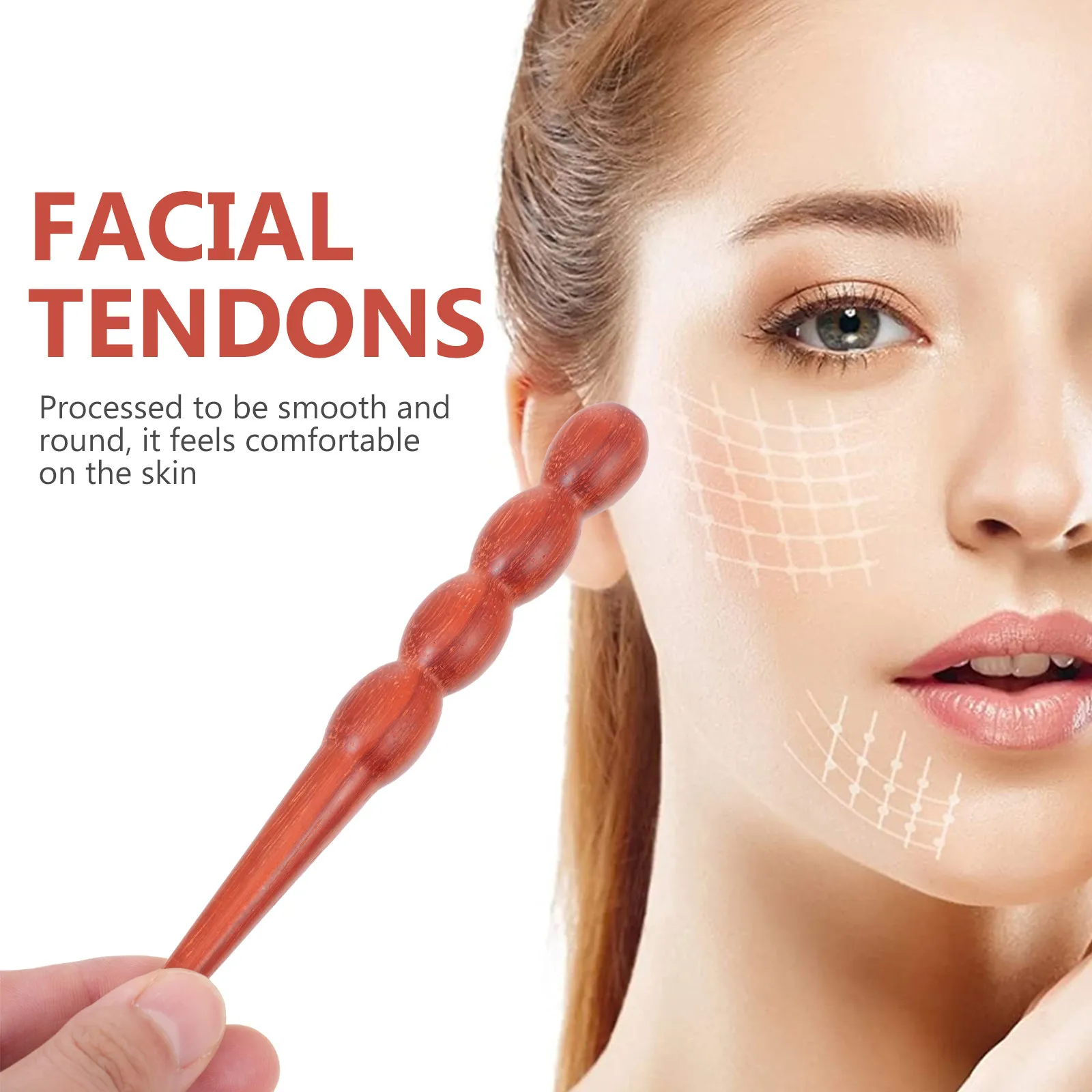 

Массажная палочка из красного сандалового дерева, натуральный деревянный массажер для тела, для шеи, плеч, спины, стоп, легкий портативный ручной инструмент для массажа.