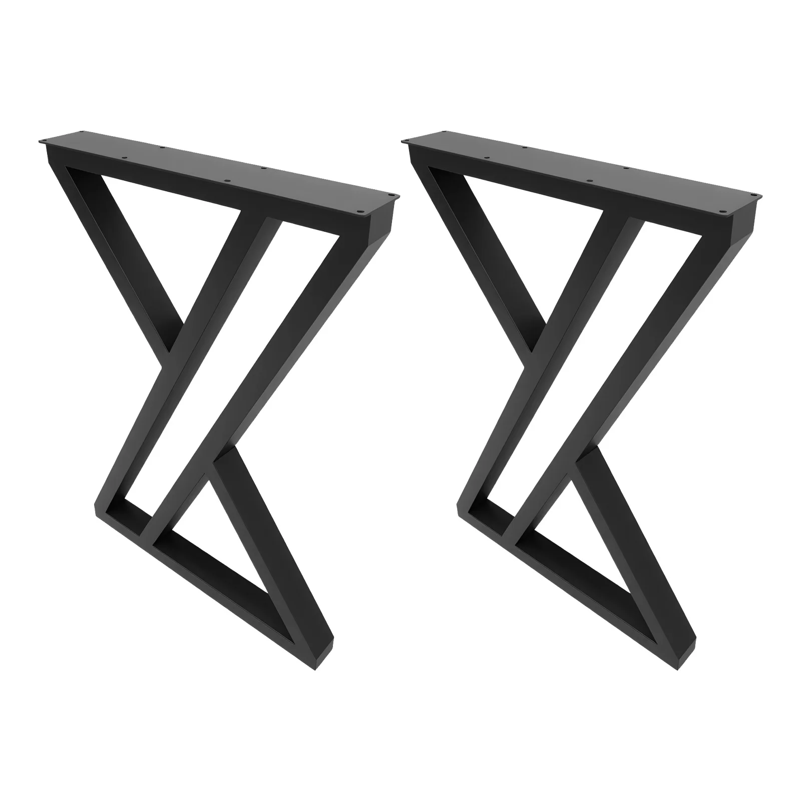 

2Pcs Industrial X-Shaped Metal Table Legs 70*50*5cm Metal Furniture Legs, 661LBS Load Adjustable Rubber Pads for Home/Restaurant