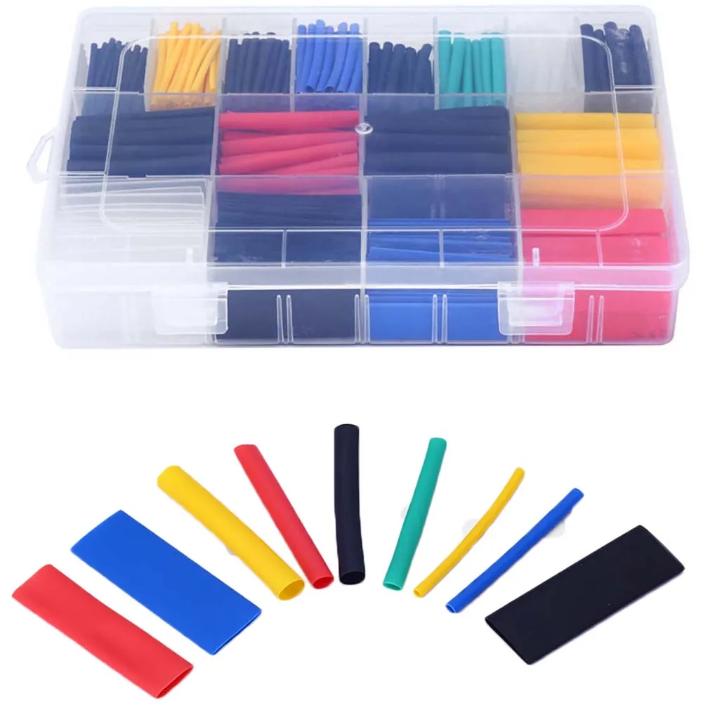 164-750pcs Heat Shrink Tube Set Thermoresistant Tube Heat Shrink Wrapping Kit Cable Insulation Sleeved Protecter