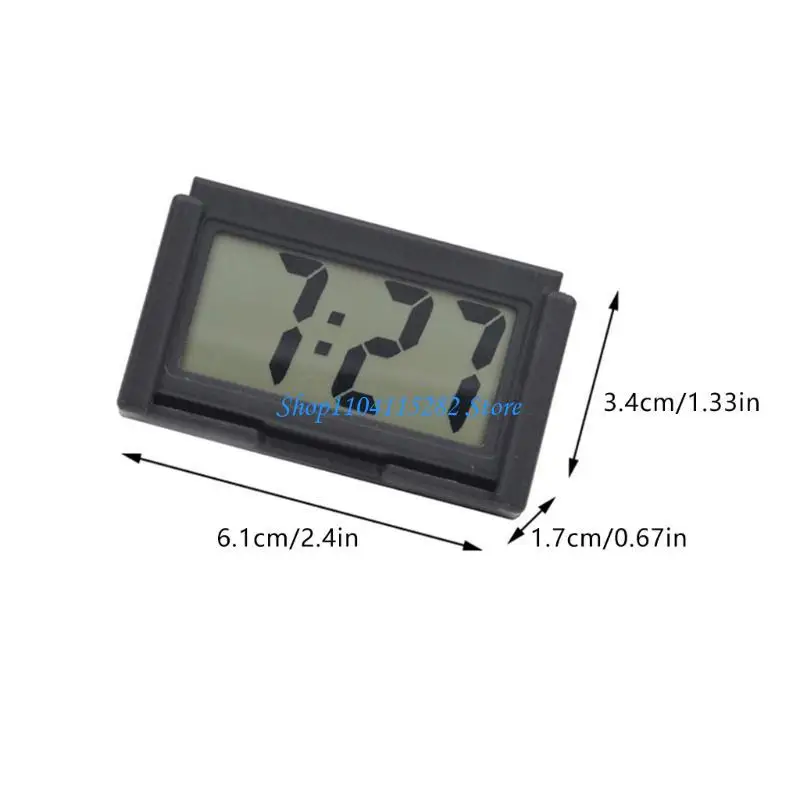 Mini Digital Electronic Clock Simple Setups Accurate Timekeeping Dashboard Mounted Clock for Vehicles Adhesive Backing