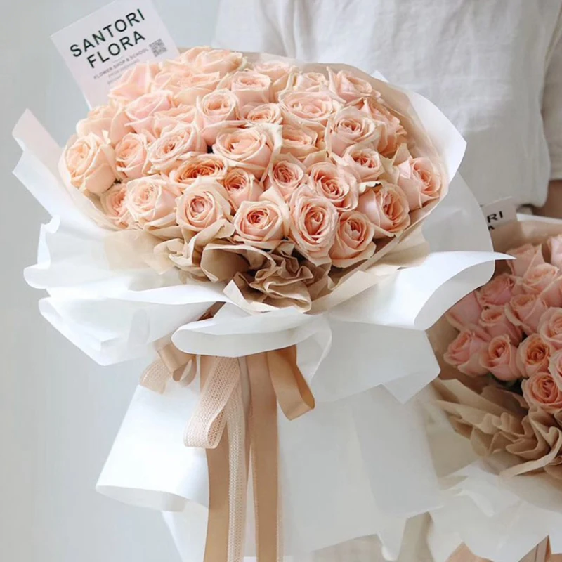 20Pcs Two-Sided Colored Flower Wrappers Waterproof Bouquet Packaging Ideal 58*58cm DIY Gift Wrapping Paper Flower Decoration
