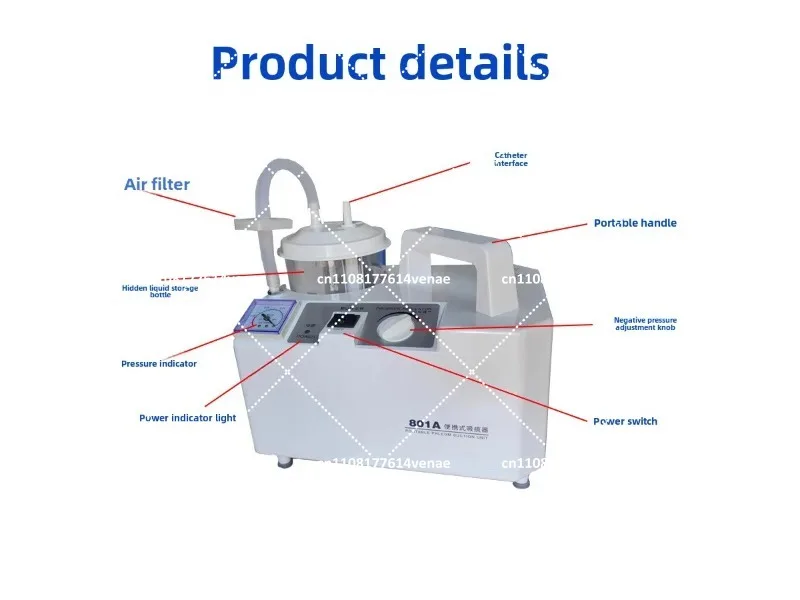 Rechargeable Portable Sputum and Mucus Suction Machine