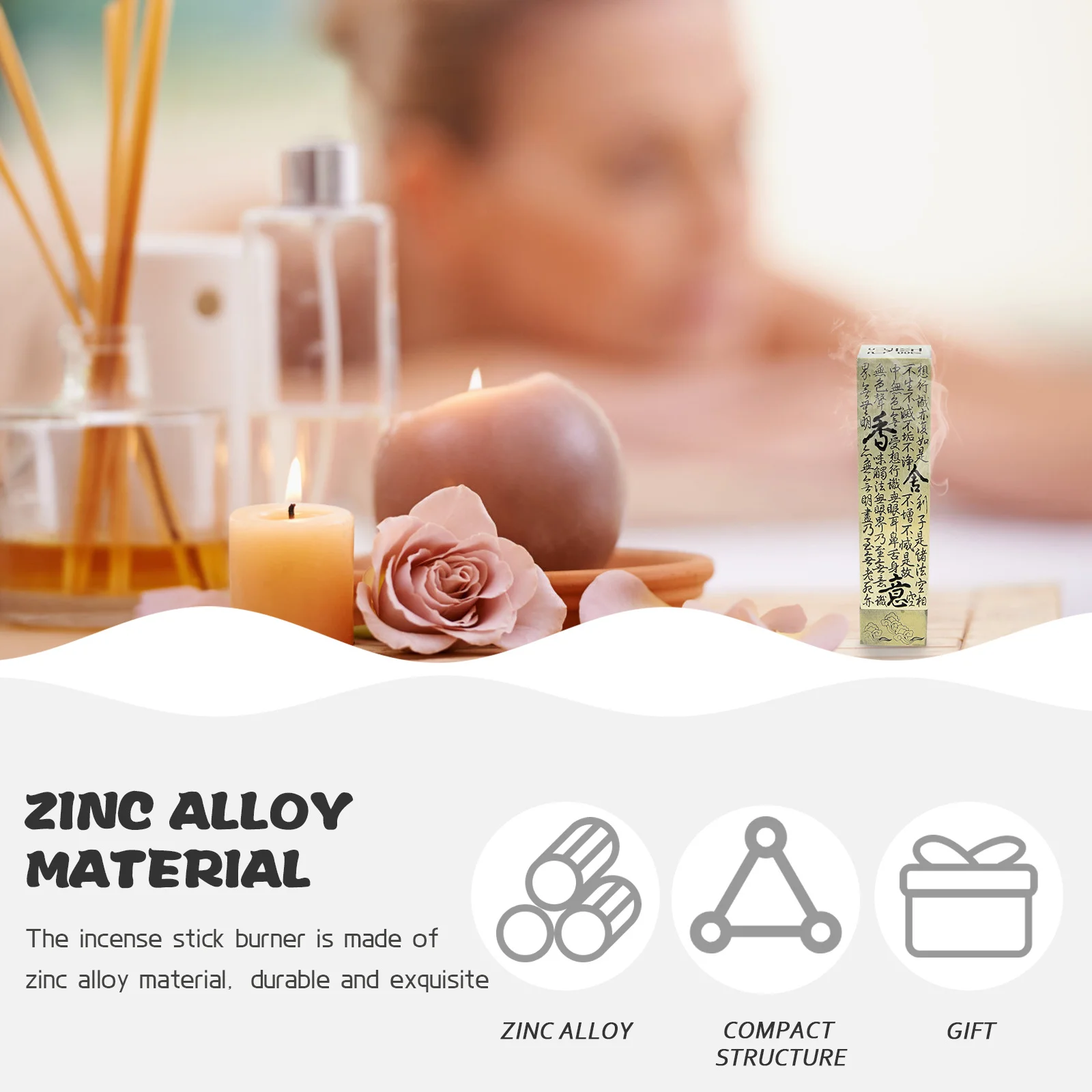 

Incense Burner Incense Sticks Holder Decorative Incense Holder Hollow Censer Zinc Alloy Incense Holder