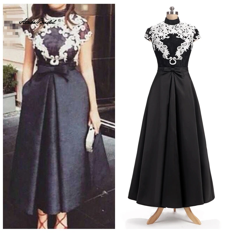 فستان حفلات الزفاف بطول الشاي وأكمام قصيرة مقاس كبير فساتين أم العروس فساتين مناسبة مخصصة