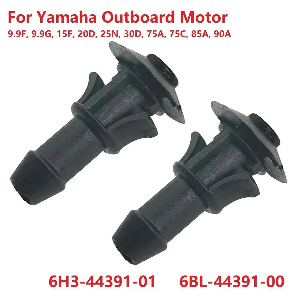 

Martian 2Pcs Nipple Nylon for Yamaha Outboard Motor Parsun Hidea Seapro HDX 6BL-44391-00