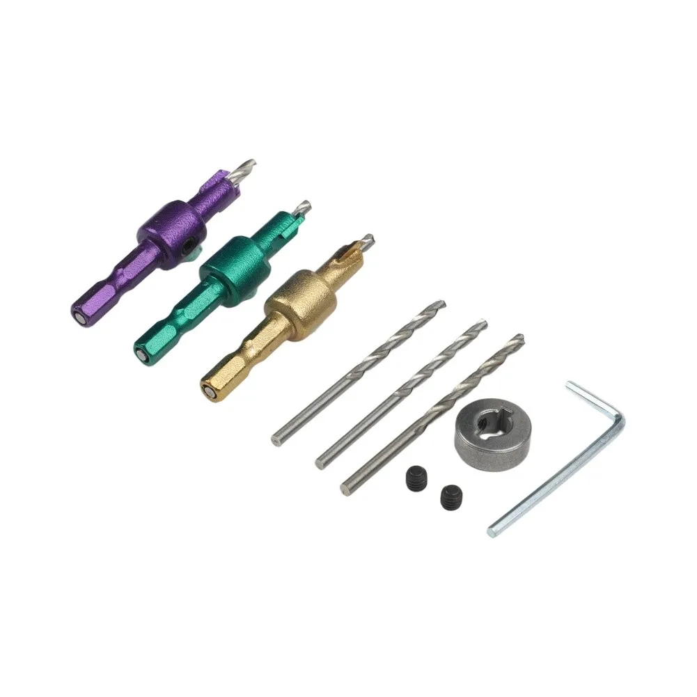 For Power Drills Woodworking Tool Drilling And Countersinking Countersink Drill Bit Set Quick Change Compatibility
