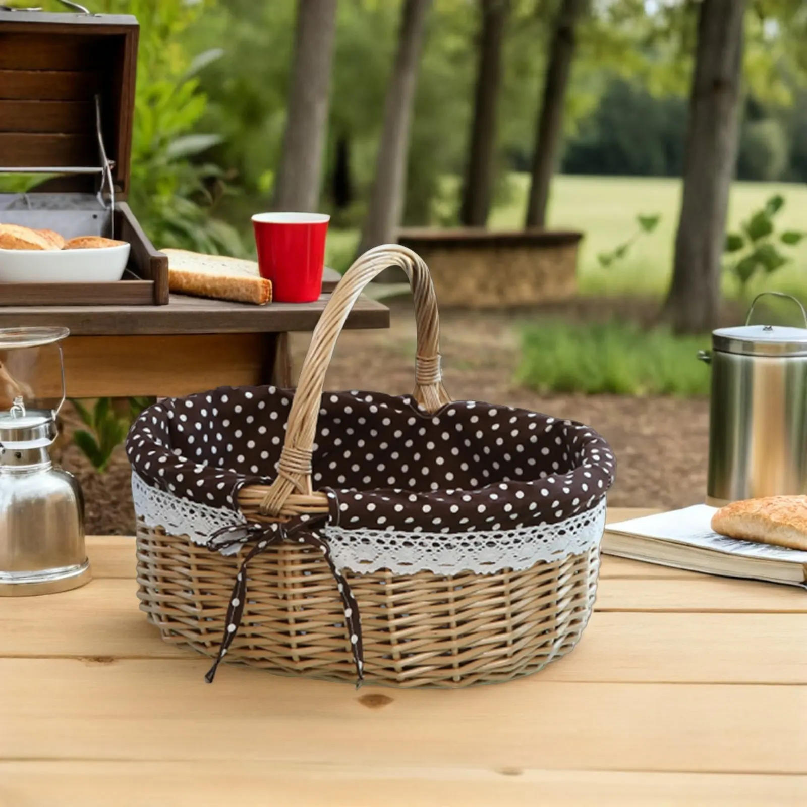 Snacks Food Gift Baskets - Smooth Beautiful Wicker Fruit Basket Food